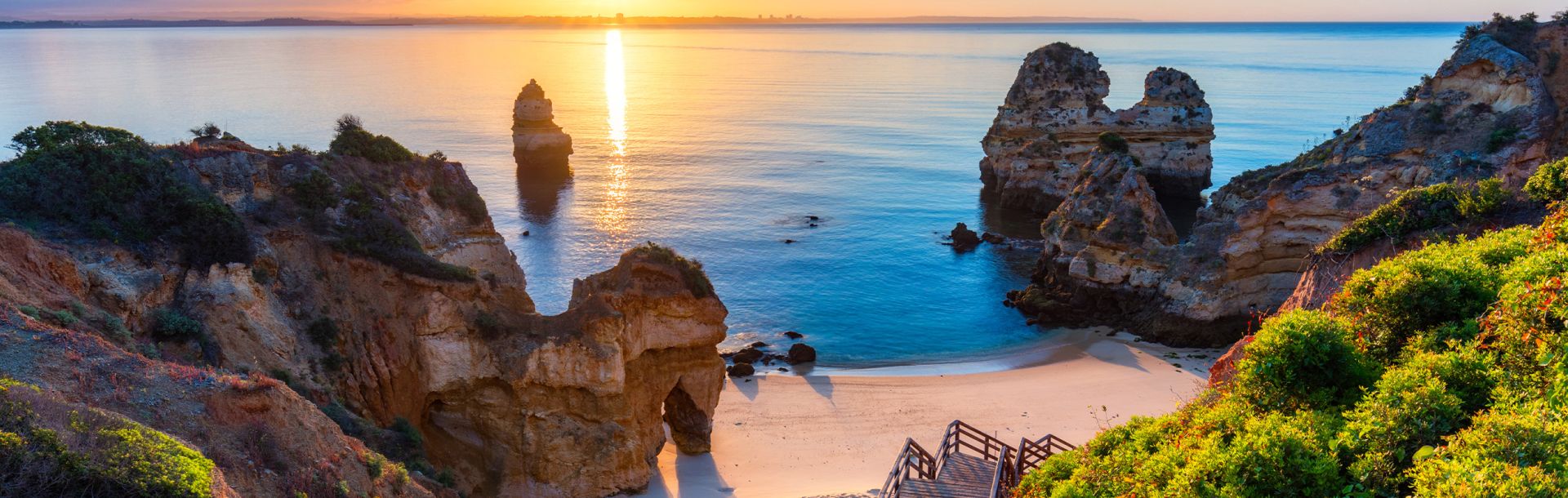 Algarve Portugal Strand Sonnenuntergang