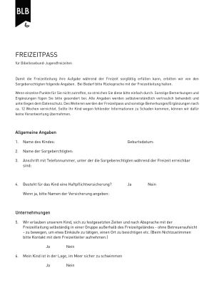 Freizeitpass Jugend-Freizeiten